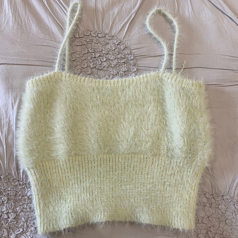 shein fuzzy knit cami